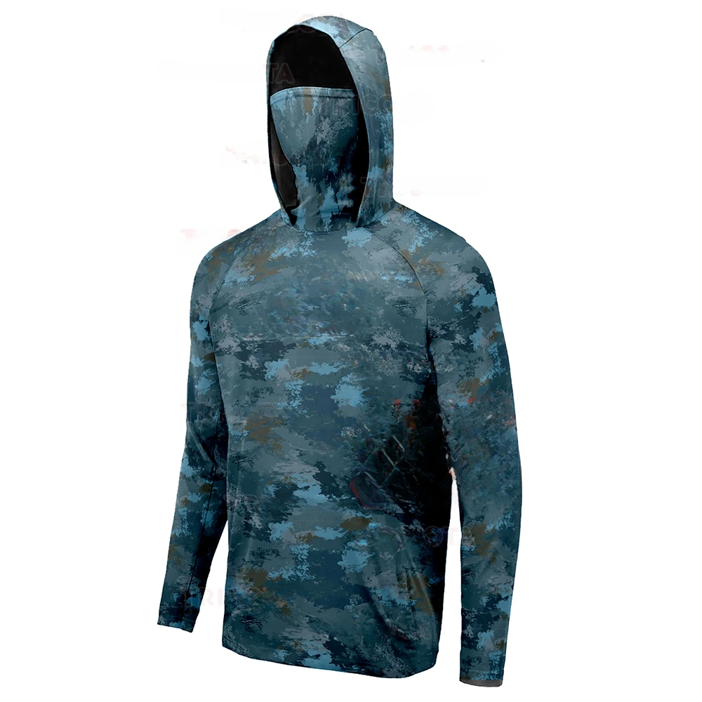 Men's Fishing Hoodie Shirts UP - Sports Mask Breathable ulasan dan harga
